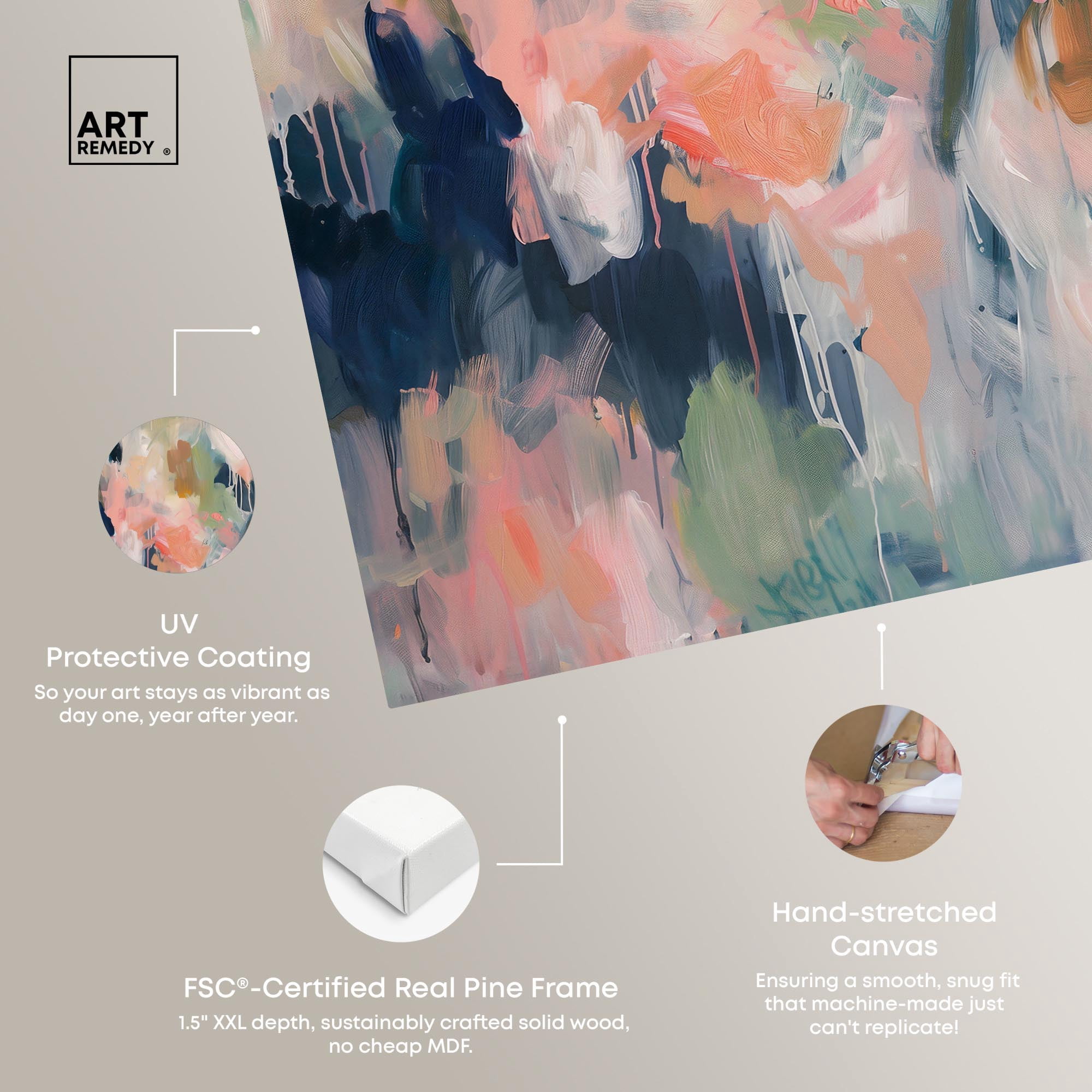 Blush of Nature Canvas Colorful Pastel Art by Art Remedy, Gallery Wrapped, 20" x 30"