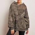 thumbnail image 1 of Health Cloth fleece-lined Amazon Autumn New Women‘s Camouflage Hoodie Maple Leaf Printed Oversized Sports Hoodie, 1 of 2