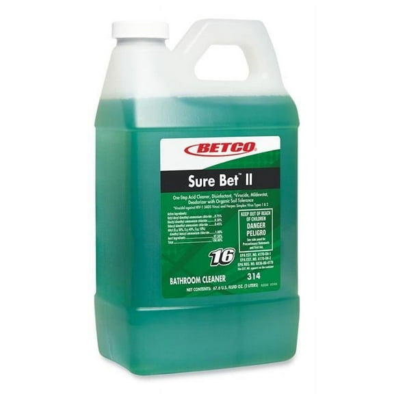 Betco  67.6 oz in. Citrus Scent Sure Bet II Foaming Disinfectant - 4 per Case