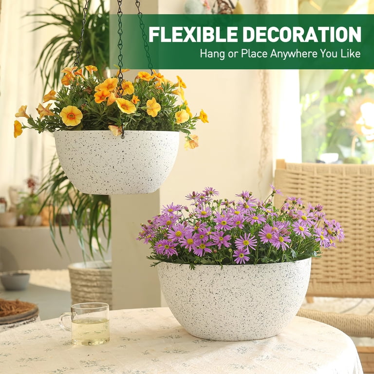 2-Pack Hanging Planters with Chains, 9 Inch photo 5