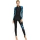 thumbnail image 1 of Traje de neopreno de una pieza con estampado de manga larga para mujer, con cremallera, para buceo, surf de cuerpo completo, para deportes acuáticos., 1 of 5