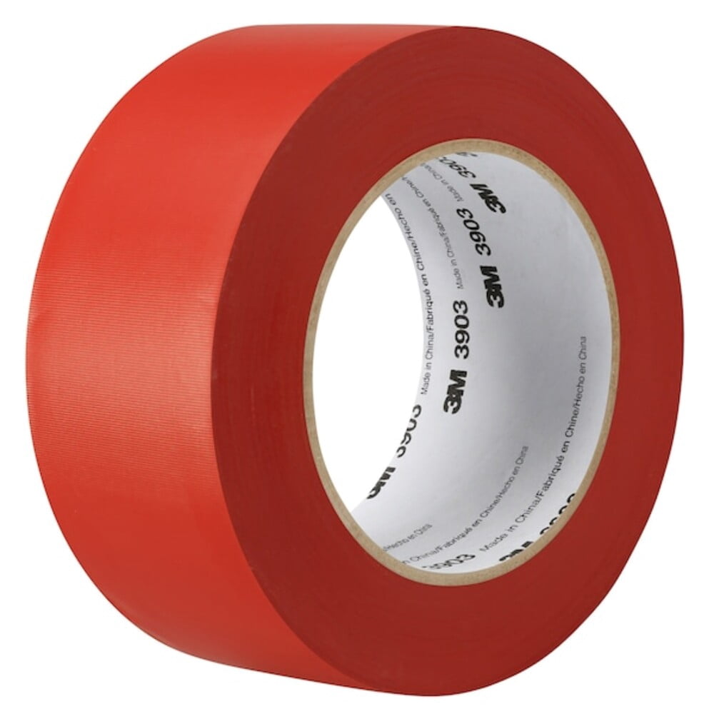 3M Vinyl Duct Tape 3903 Red, 2 in x 50 yd 6.5 mil, 24 per case Individually Wrapped