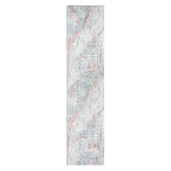 SAFAVIEH Invista Einri Abstract Runner Rug, Grey/Light Grey, 2' x 8'