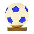 thumbnail image 1 of Football Night Light Soccer LED Lamp With Wooden Stand Remote Control And Usb Rechargeable  Gifts For Girls Boys, 1 of 13