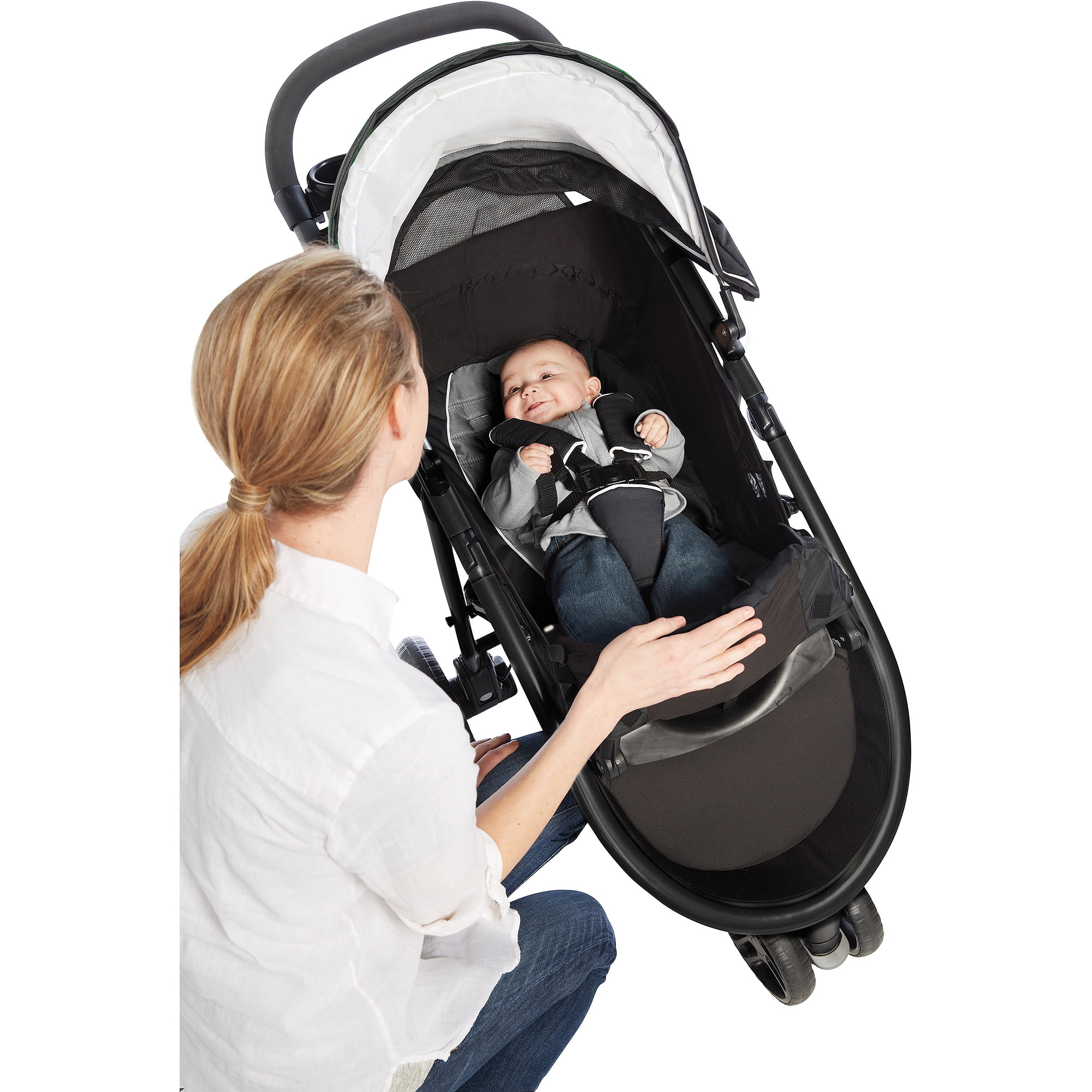 Graco Aire3 Click Connect 3Wheel Stroller Travel System, Gotham