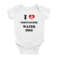 thumbnail image 1 of I Heart Portuguese Water Dog Funny Baby Bodysuit, 1 of 5