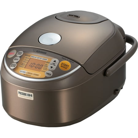 Zojirushi NP-NVC10XJ Induction Heating Pressure Rice Cooker & Warmer, 5.5 Cup (Uncooked), Stainless Brown, Made in