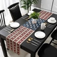 thumbnail image 5 of Coastal American Flag Table Runner Cotton Linen 120 Inch Holiday Dresser Scarves, Starfish Vintage USA Flag Tablerunner for Kitchen Coffee Dining Bedroom Living Room Dinner Scarf Décor 13''x120'', 5 of 9