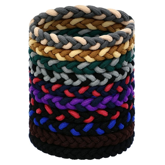 10 Pcs Braided Headband Hair Jewelry Hair Ties Hair Loops Ponytail Holder Miss Men and Women