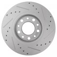 thumbnail image 3 of Performance Rear Drilled Slotted Coated Brake Rotor Set For Chrysler Jeep, 3 of 9
