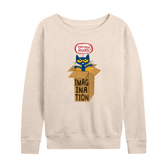 Pete The Cat - Pete In Imagination Box - Women's Lightweight French Terry Long Sleeve Shirt