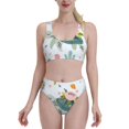thumbnail image 2 of Picia Turtle and Sea Life Women's High Waisted Bikini Scoop Neck Swimsuit Two Pieces Bathing Suit-Medium, 2 of 8