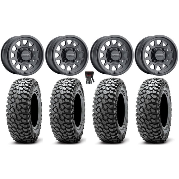 Method 414 15" Wheels Black  38mm 32" RocScraper Tires Sportsman RZR Ranger