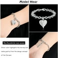 thumbnail image 3 of Cremation Bracelet for Ashes Cremation Jewelry Heart Urn Ashes Bracelet with Angel Wings Keepsake Urn Memorial Ash Jewelry, 3 of 7