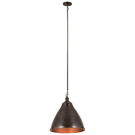 Elk Home 15-Inch Wide Katelyn Pendant, Transitional, Dark Bronze