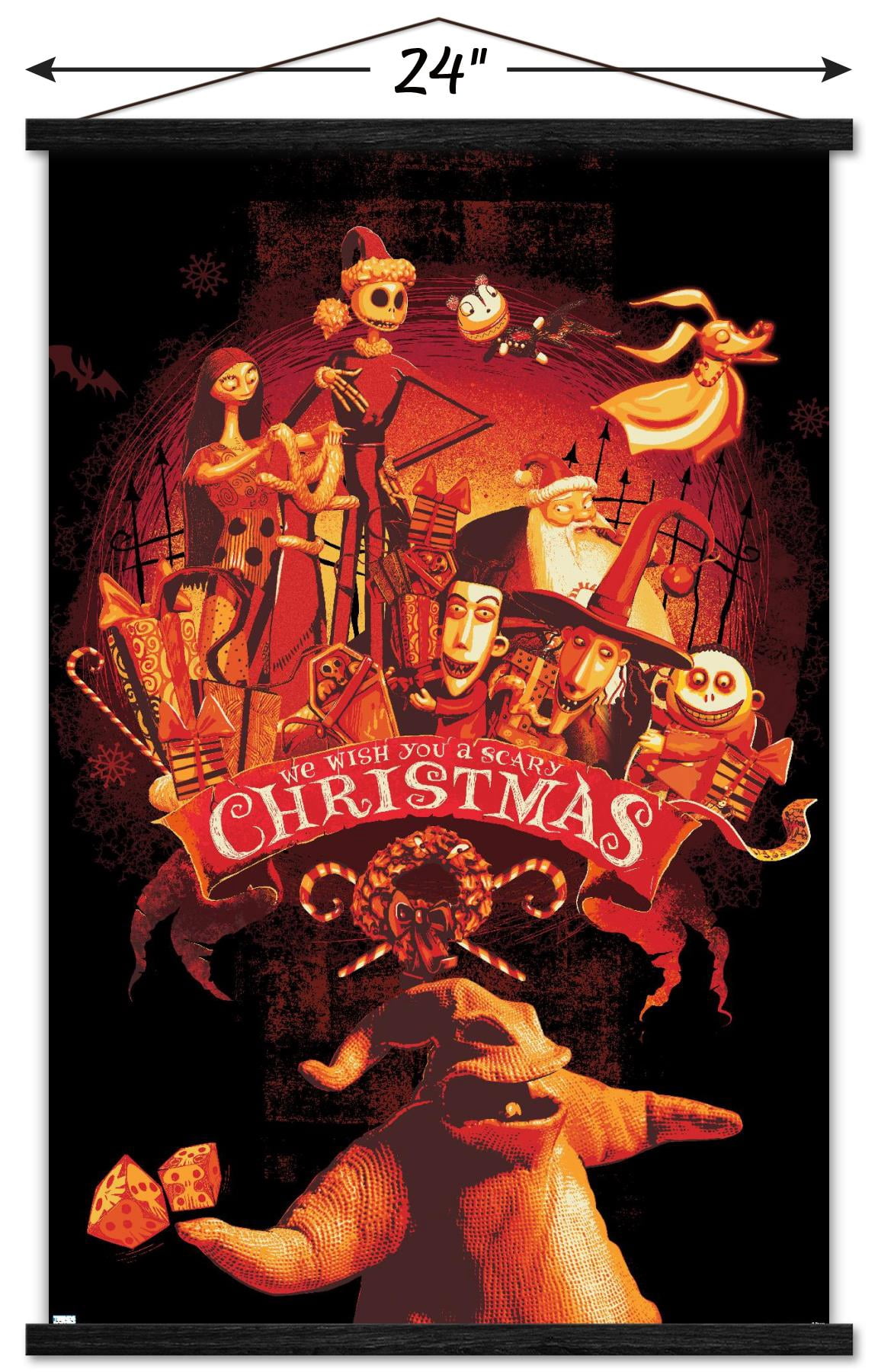 Disney Tim Burton's The Nightmare Before Christmas - Red Group Wall Poster with Magnetic Frame, 22.375" x 34"