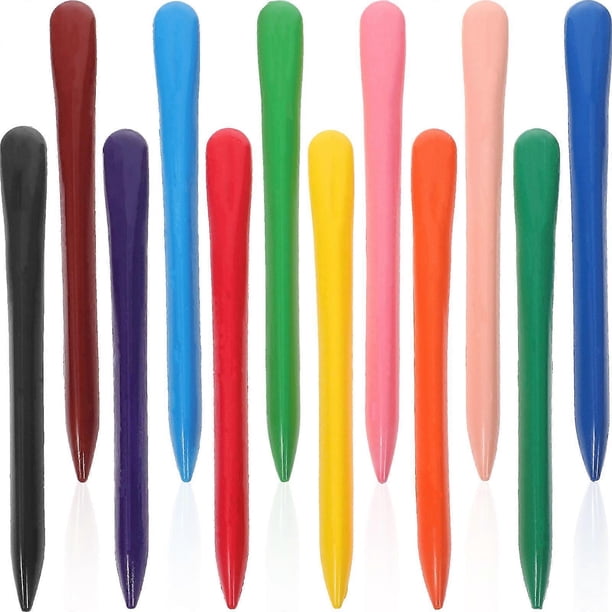 Assorted Color Washable Crayons 12 Pack Drawing Tool Designed For Toddlers Optimal For