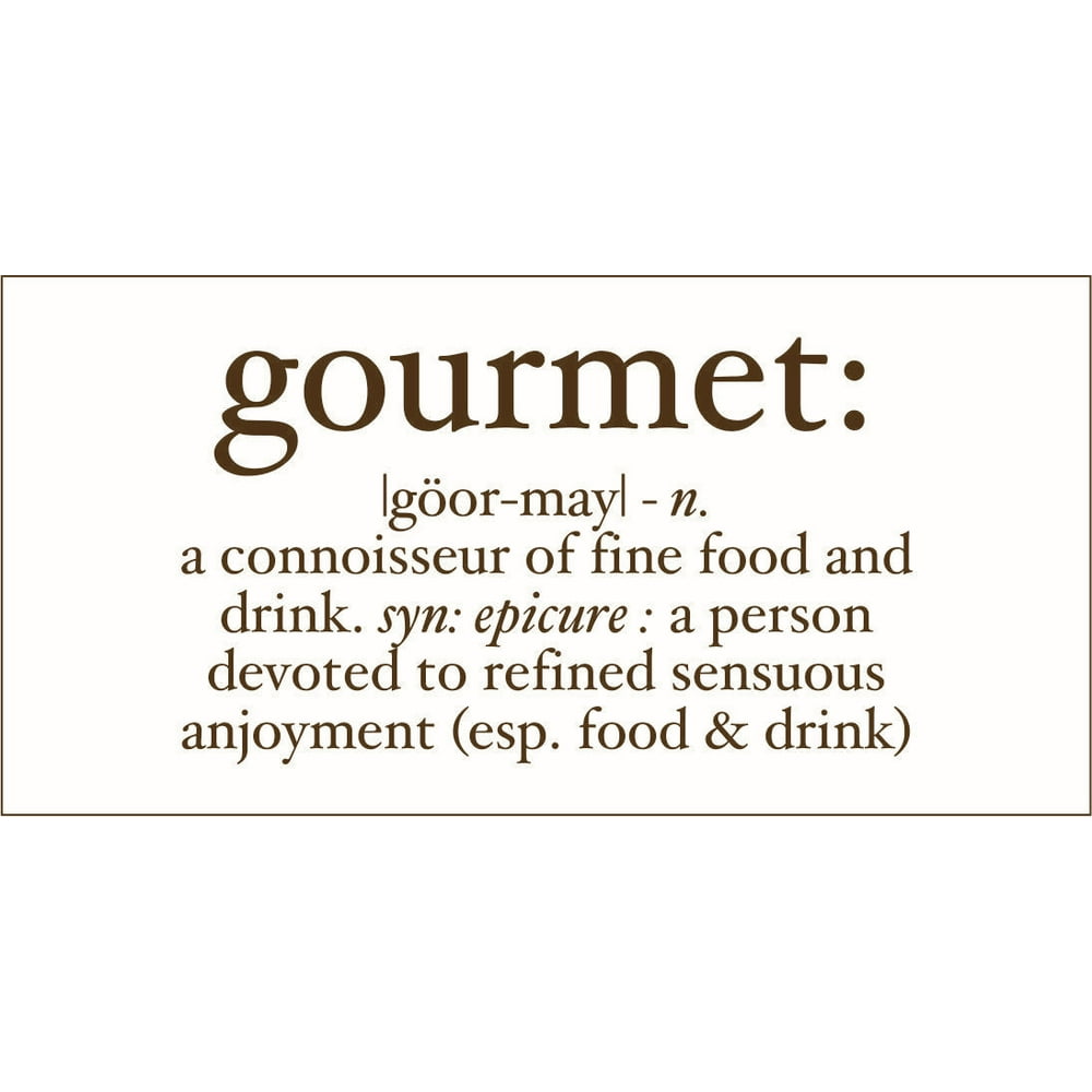 Gourmet Definition Vinyl Decal Small Brown