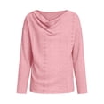 thumbnail image 5 of CUSTG Casual Blouses For Women Summer Solid Color Blouses For Dressy Cowl Neck Long Sleeve Eyelet Elegant School Work 2026 Shirts Cozy Tops, 5 of 5