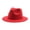 Red, variant on Kids Classic Wide Brim Fedora Hat Children Boys and Girls Felt Hat Jazz Hats Classic Wide Brim Panama Dress Hat