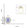thumbnail image 6 of ANGARA Natural Cushion 1.6 ct Tanzanite Cocktail Ring in 14K Yellow Gold for Women (Size-8x6mm) | December Birthstone, Anniversary, Jewelry Gift for Women | Natural Tanzanite Ring, 6 of 10
