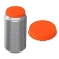 thumbnail image 2 of 1Pc Reusable Silicone Can Lids,Silicone Soda Can Cover Lids,Silicone Jar Lids Can Toppers,Reusable Silicone Can Cover,Stopper and Protector for Soda,Beer,Beverage,Juice,Coke,Fits Standard Cans,Orange, 2 of 8