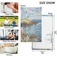 thumbnail image 3 of GZHJMY Lighthouse Hand Towels Set of 2, Highly Absorbent Soft Cotton Face Towels Bathroom Decorative Towel for Beach Gym Spa Shower, 16x28In Washcloths, 3 of 7