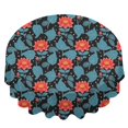 thumbnail image 2 of Pioneer Flower Floral Print Pattern Round Tablecloth 60 X 60 Inch, Wrinkle Resistant Wipeable Table Cloth for Kitchen Dining Picnic Patio Party, 2 of 6