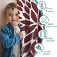 thumbnail image 3 of Blackout Kids Curtains,Red and Gray Floral Pattern Childrens Insulated Curtains Set Of 2,Bedroom Essentials,Toddler Room Decor 52x84in(132x213cm), 3 of 5