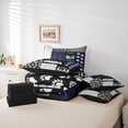 thumbnail image 6 of Feelyou Happy Camping Bedding Comforter Set 7pcs, Blue Plaid Buffalo King Bedding Sets, 6 of 8