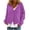 Purple, variant on Lenpel Cardigan Sweaters for Women Long Sleeve V Neck Button down Striped Jackets Loose Casual Outwear
