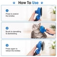 thumbnail image 5 of Euqvunn Self Cleaning Slicker Brush for Cats&Dogs, Skin Friendly Deshedding Grooming Brush, Removes Loose Fur & Tangles, Deshedding and Hair Removal for Long and Short Haired Pets, Blue-Black, 5 of 13