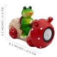 thumbnail image 6 of Esterno Solar Light Frog on Mushroom for Garden, Yard Decor Frog Figure on Mushroom Car Ceramic Statue, 6 of 8