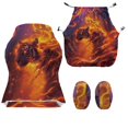 thumbnail image 4 of Whosucclay Tiger Fire Print Stretchable Gaming Chair Cover, Machine Washable, Anti-Scratch Slipcover with Armrest Protection, Cat Scratch Proof for Office and Computer Chairs, 4 of 8