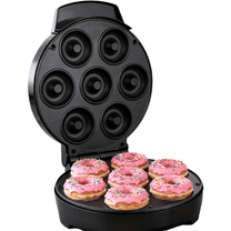 Donut Maker,Nonstick Surface,Mini Donut Maker Machine with Cool Touch Handle, Makes 7 Delicious Fresh Donuts in Minutes
