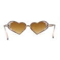 thumbnail image 4 of Full Rhinestone Studded Bubbly Heart Shape Cute Sunglasses Beige Brown, 4 of 4