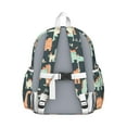 thumbnail image 3 of Cute Dinosaur Pattern Backpack for School,Cute School Bag,Schoolbag with Adjustable Shoulder Straps & Padded Back,13.4"x11"x4.7", 3 of 6
