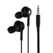 The Voice WIRED Stereo Earbuds with Mic, Ergonomic Design, Braided Cable, Black