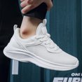 thumbnail image 2 of Men's Grey Breathable Mesh Casual Sneakers, Lightweight Walking Shoes with Cushioned Sole for Everyday Wear, Work, and Travel, 2 of 9