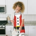 thumbnail image 4 of Red Christmas Santa Costume Pattern Kids Aprons for Girls and Boys,Adjustable Neck Strap Toddler Aprons for Kids Cooking Baking, 4 of 7