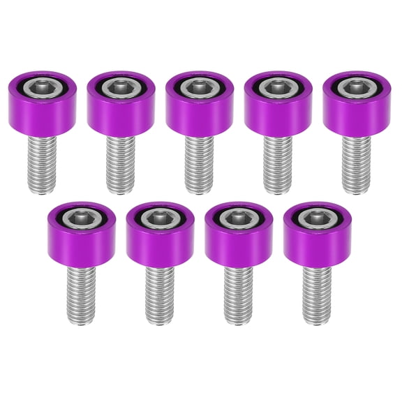 9 Pcs M8x1.25 Header Manifold Cup Washers Bolts Engine Racing Exhaust Header Cup Bolts Purple for Honda Civic for Acura