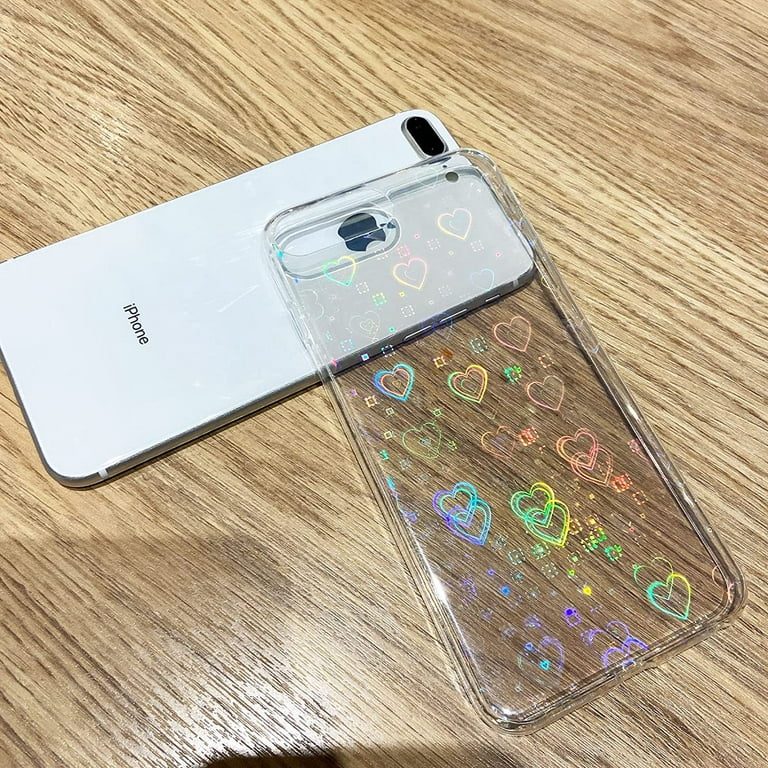 Rainbow Glitter iPhone 7 Clear Case