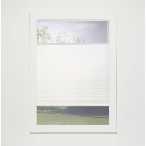 White Cordless Top-Down Bottom-Up Light Filtering Eco Polyester Cellular Shades - 34.5 in. W x 64 in. L