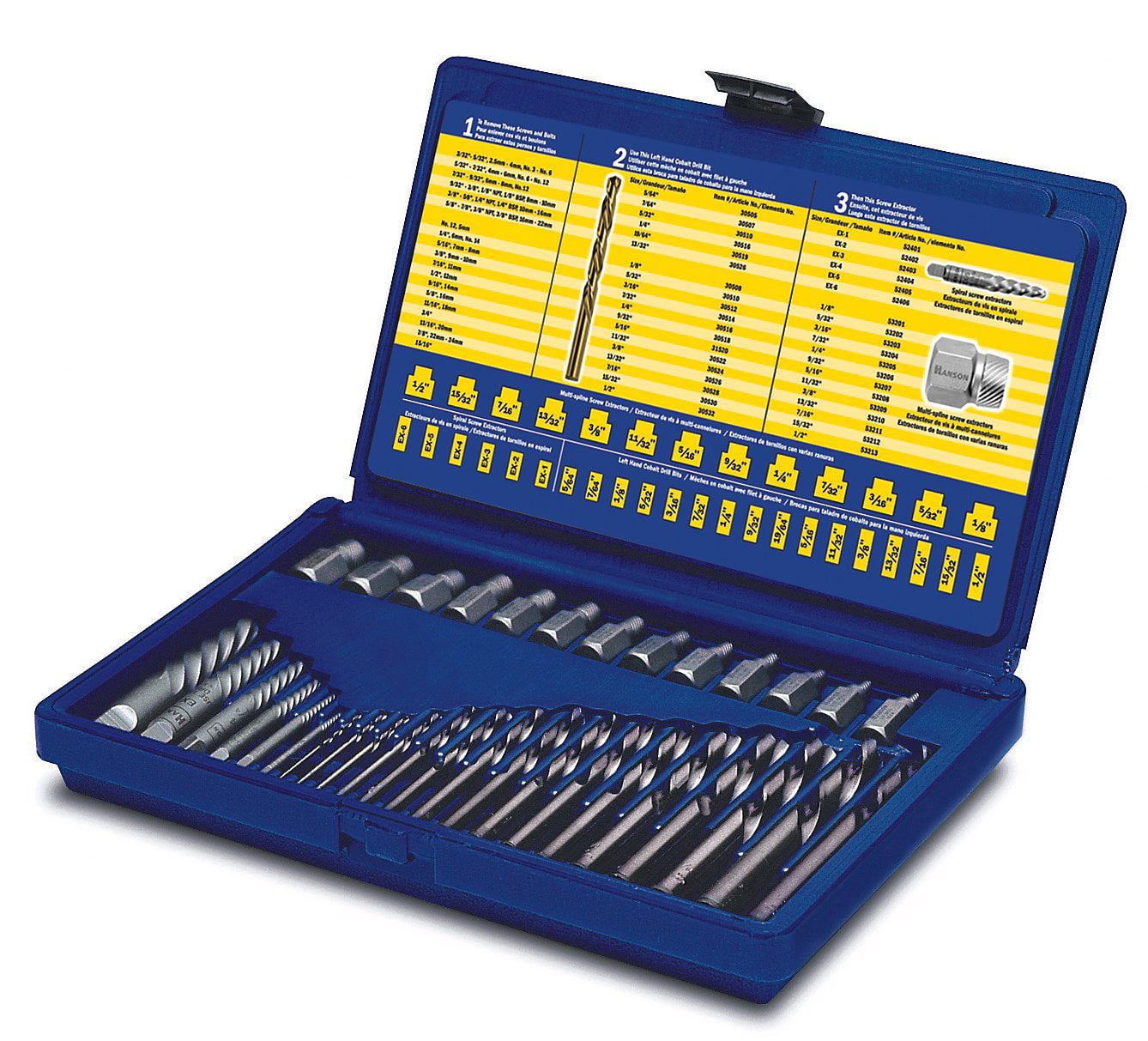 35-Piece Screw Extractor/drill Bit Set; Sae