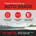 thumbnail image 2 of Sharper Image Instant Pop Up Auto Windshield Sunshade Visor Protector, Adjustable Length, Block UV Reflect Heat To Keep Your Car SUV Truck Interior Cool & Damage Free, Fits Various Windshields Sizes, 2 of 8