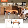 thumbnail image 2 of Miter Saw Stand with Tabletop and Wheels 330lbs Load Capacity Adjustable, 2 of 9