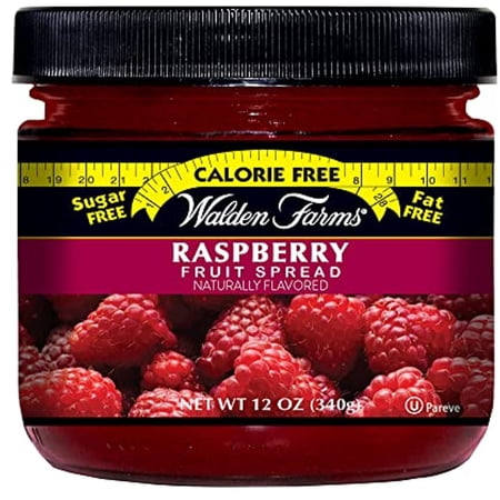Walden Farms Raspberry Fruit Spread, Natural Sugar Free Jam, Thick And Delicious Breakfast, Snack, Or Dessert Topping, No Fat Or Calories, 12-Oz. Jar