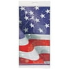 Real Life American Flag Fourth of July 84" Plastic Tablecover, Red White Blue