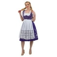 thumbnail image 6 of Dirndl Trachten Haus 3 Piece Long German Oktoberfest Dirndl Cotton Dress for Womens and Girls - Purple, 6 of 12