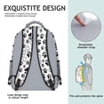 thumbnail image 5 of Pet Paw Print and Bone Backpack for School,Cute School Bag,Schoolbag with Adjustable Shoulder Straps & Padded Back,15.3"x11"x6.7", 5 of 6